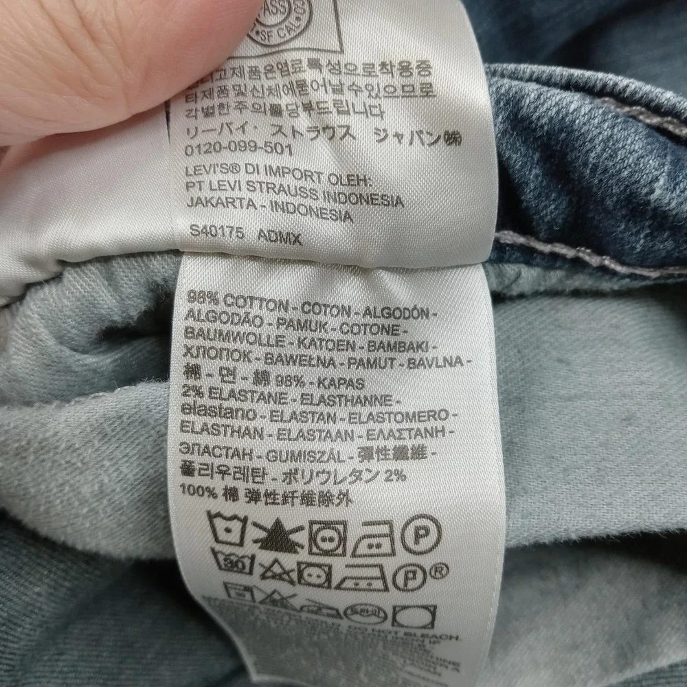 Levis 569 Jeans‎ Mens 42x29 Blue Regular Straight Stretch Denim Medium Wash